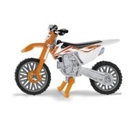 siku 1391, Moto KTM SX-F 450, Métal/plastique, Orange/Blanc, Béquille pliable, Essieu avant orientable