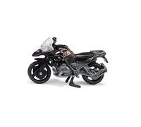 siku 1399, BMW R 1250 GS LCI, Moto jouet, métal/plastique, Noir/Argenté, Guidon et Pied de soutien mobiles, Pneus en caoutchouc