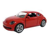 siku 1417, VW The Beetle, métal/plastique, rouge, portes ouvrables, pneus caoutchouc