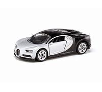 siku 1508 - Voiture De Sport Bugatti Chiron, Jouet Pour Enfants, Métal/Plastique, Argent/Noir, Portes Ouvrables