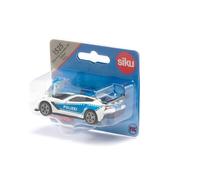 Siku 1525 Voiture De Police Chevrolet Corvette Zr1 Jouet De Police Métal Plastique Bleu Blanc Capot Ouvrable