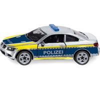 siku 1532, BMW M3 Coupé Police, métal/plastique, argent, voiture jouet pour enfants, portes ouvrables