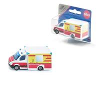 Siku Ambulance 1536 – Métal/Plastique Rouge/Jaune/Blanc – Véhicule jouet polyvalent pour enfants