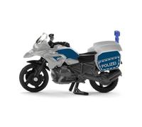 siku 1551, Moto de Police BMW, Métal/plastique, Bleu/argent, Moto jouet pour enfants, Feu bleu, Guidon et béquille mobiles