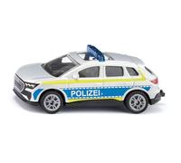siku 1552, Audi Q4 e-tron Véhicule d'intervention de la Police, Métal/plastique, Bleu/argent, Voiture jouet pour Enfants, Pneus caoutchoutés, Crochet de remorquage