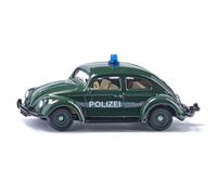 siku 1560, VW Coccinelle Police, Voiture jouet, Métal/plastique, Vert foncé, Voiture jouet pour enfants, Pneus caoutchoutés, Lampe de toit