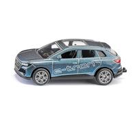 SIKU 1567, Audi Q4 e-tron, Jouet Automobile, Métal,Plastique, Bleu, Attelage de remorque, Pneus caoutchoutés, Peinture métallisée