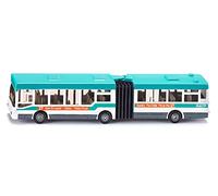 siku 1617001 - Autobus Articulé À Soufflet, Métal/Plastique, Blanc/Turquoise, Pneus En Caoutchouc, Véhicule Jouet Pour Enfants
