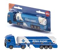 Siku Camion-citerne 1626 – Métal/Plastique Bleu/Blanc, Logo ARAL, Pneus caoutchouc, Jouet enfant
