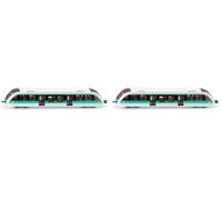 SIKU 1646001 - Train RATP, Métal/Plastique, Blanc/Turquoise, Compatible avec Autres Jouets (Lot de 2)