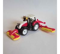 siku 1672 - Tracteur Steyr avec combinaison de faucheuses Pöttinger, Métal/Plastique, Rouge, Jouet pour enfantss