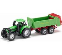 siku 1673, Tracteur Avec épandeur universel, Métal/Plastique, Vert, Hayon ouvrant