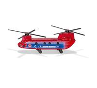 Siku Hélicoptère de transport 1689 – rouge/bleu, métal/plastique, rotors rétractables