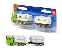 siku 1690, Camion avec Citerne et Remorque, Métal/Plastique, Vert/Blanc, Avec Essieu Tandem, Combinable avec les autres modèles siku de la même échelle