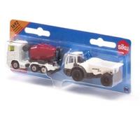 Siku 1692 Coffret Chantier 1 Tombereau Dumper Et 1 Camion-Toupie Blanc Rouge Métal Plastique Pneus En Caoutchouc