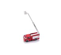 siku 1749, Magirus Multistar TLF Voiture de Pompiers avec Bras Télescopique et Échelle Extensible, 1:87, Métal/Plastique, Rouge/Blanc, Echelle Extensible