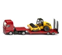 Siku 1760 Camion Man avec remorque surbaissée et Rouleau compresseur, 1:87, métal/Plastique, Multicolore, Ensemble de Jouets, remorque surbaissée Amovible, Rouleau compresseur Mobile