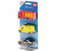 SIKU 1819 Coffret Poste d'appel d'urgence France, Voiture Police , Voiture Pompiers , Ambulance