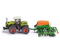 siku 1826, Tracteur Claas Xerion avec Semoir Amazone Cayenna 6001, 1:87, Métal/plastique, Vert, Clapet de remplissage ouvrant sur semoir