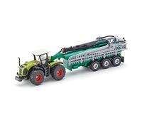Modèle réduit en métal : Tracteur Claas Xerion avec remorque épandeur Siku G