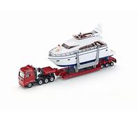 siku 1849, Transporteur de poids lourds avec yacht, 1:87, Métal/Plastique, Multicolore, Pneus caoutchouc
