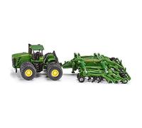 Siku Tracteur John Deere 9630 – Cultivateur Amazone Centaur relevable, 1:87, métal/plastique, vert