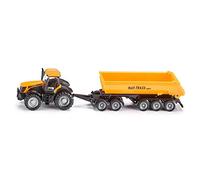 siku 1858, Tracteur JCB avec Dolly et Benne Basculante, 1:87, Métal/plastique, Jaune, Camion benne amovible