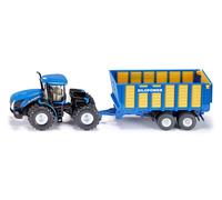 Tracteur New Holland avec Remorque d'Ensilage - SIKU - Echelle 1/50ème