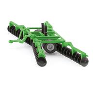 siku 2071, Déchaumeur à Disques, 1:32, Métal/Plastique, Vert/Noir, Bras Dépliables avec Disques Mobiles, Pneus Caoutchoutés, Modèle Réduit Compatible avec les Attelages de Remorque des Tracteurs 1:32