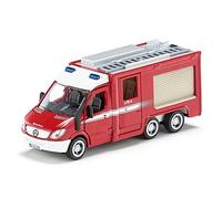 siku 2113 - Mercedes-Benz Sprinter 6x6 Pompiers, 1:50, Métal/Plastique, Rouge, Portes ouvrantes