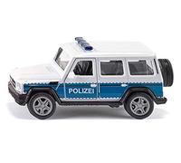 siku 2308, Mercedes-AMG G65 Voiture de police avec attelage de remorque, 1:50, Métal/Plastique, Bleu/Blanc, Pneus interchangeables