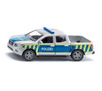 Siku 2317, Nissan Navara Police fédérale, 1:50, Métal/Plastique, Argent/Bleu, Voiture Jouet pour Enfants, Portes Qui s'ouvrent, Pneus caoutchoutés, Attelage de remorque