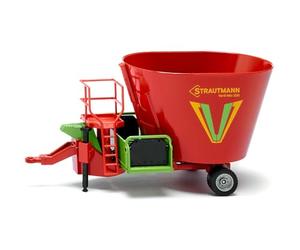 SIKU 2450 - Mélangeuse, 1:32, Métal/Plastique, Pièces Mobiles, Compatible avec Attelage Arrière Standard, Rouge
