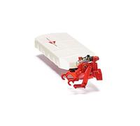 siku 2456, Faucheuse-Conditionneuse Trainée Kuhn, 1:32, Métal/plastique, Blanc/rouge, Compatible avec attelage arrière standard SIKU