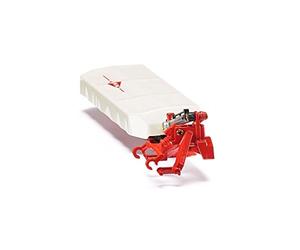 SIKU 2456, Faucheuse-Conditionneuse Trainée Kuhn, 1:32, Métal/Plastique, Blanc/Rouge, Compatible avec attelage arrière Standard