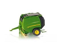 siku 2465, Presse à Balles Rondes John Deere 990, 1:32, Métal/plastique, Vert, Côté et hayon ouvrables