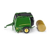 siku 2465, Presse à Balles Rondes John Deere 990, 1:32, Métal/plastique, Vert, Côté et hayon ouvrables