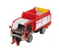 siku 3061, Lindner Unitrac avec Wagon de Chargement, 1:32, Métal/Plastique, Rouge, Véhicule multifonctionnel