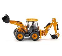 SIKU 3558, JCB 4CX Chargeuse-Pelleteuse, 1:50, Métal,Plastique, Jaune, Multiples Fonctions, Compatible avec Les Autres modèles de la même échelle