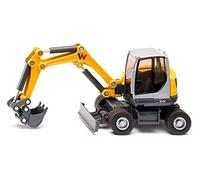 siku 3560, Excavateur Mobil Wacker Neuson EW65, 1:50, Métal/plastique, Jaune, Multiples focntions, Compatible avec les autres modèles siku de la même échelle
