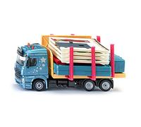 siku 3562, Transporteur pour Maisons Préfabriquées, Métal/Plastique, Multicolore, Maison et Autocollants Inclus