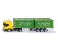 Camion avec Conteneurs - SIKU - Véhicule Miniature - Mixte - Vert et Multicolore - A partir de 3 ans