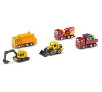 siku 6283 - Coffret Cadeau 4, Assortiment De 5 Véhicules De Chantier, Métal/Plastique, Pièces Mobiles, Multicolore