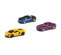 siku 6301, Coffret Cadeau - Voiture De Sport, Métal/Plastique, Multicolore, Ensemble de Jouets Compatibles, 3 voitures de sport