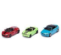 SIKU 6314, Ensemble de 3 Cabriolets, métal,Plastique, Rouge,Vert,Bleu, avec Toit Amovible, Peut être combiné avec Les Autres modèles de la même échelle