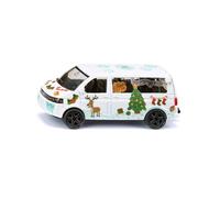 siku 6505, Set de Bricolage Style my siku, VW T5 Bonhomme de Neige, Édition Limitée, Métal/Plastique, Blanc, Voiture Jouet Incluant Feuille d'Autocollants pour un Design Personnalisé