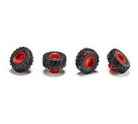 Siku 6715 Roues Supplémentaires Pour Claas Xerion 1 32 Pour Les Tracteurs Siku Control Claas Xerion 6791 Et 6794 Idéal Comme Roues Jumelées Plastique Noir Rouge