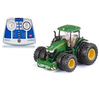 siku 6736, Tracteur John Deere 7290R Télécommandé, Module de Télécommande inclus, Vert, Métal/Plastique, 1:32, Commande par Application via Bluetooth, Roues jumelées amovibles