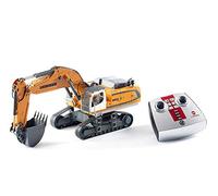 siku 6740 - Pelleteuse sur chenilles multifonctions télécommandée Liebherr R980 SME à piles, 1:32, Télécommande incluse, Métal/Plastique, Multifonctions, Jaune