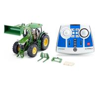 siku 6795 - Tracteur Bluetooth télécommandé John Deere 7310R, Vert, Métal/Plastique, 1:32, Contrôlable avec smartphone via application mobile, Télécommande Bluetooth et accessoires inclus